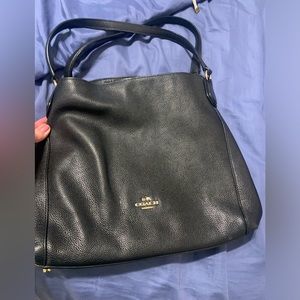 Coach Hobo Black with Gold Trim NWOT